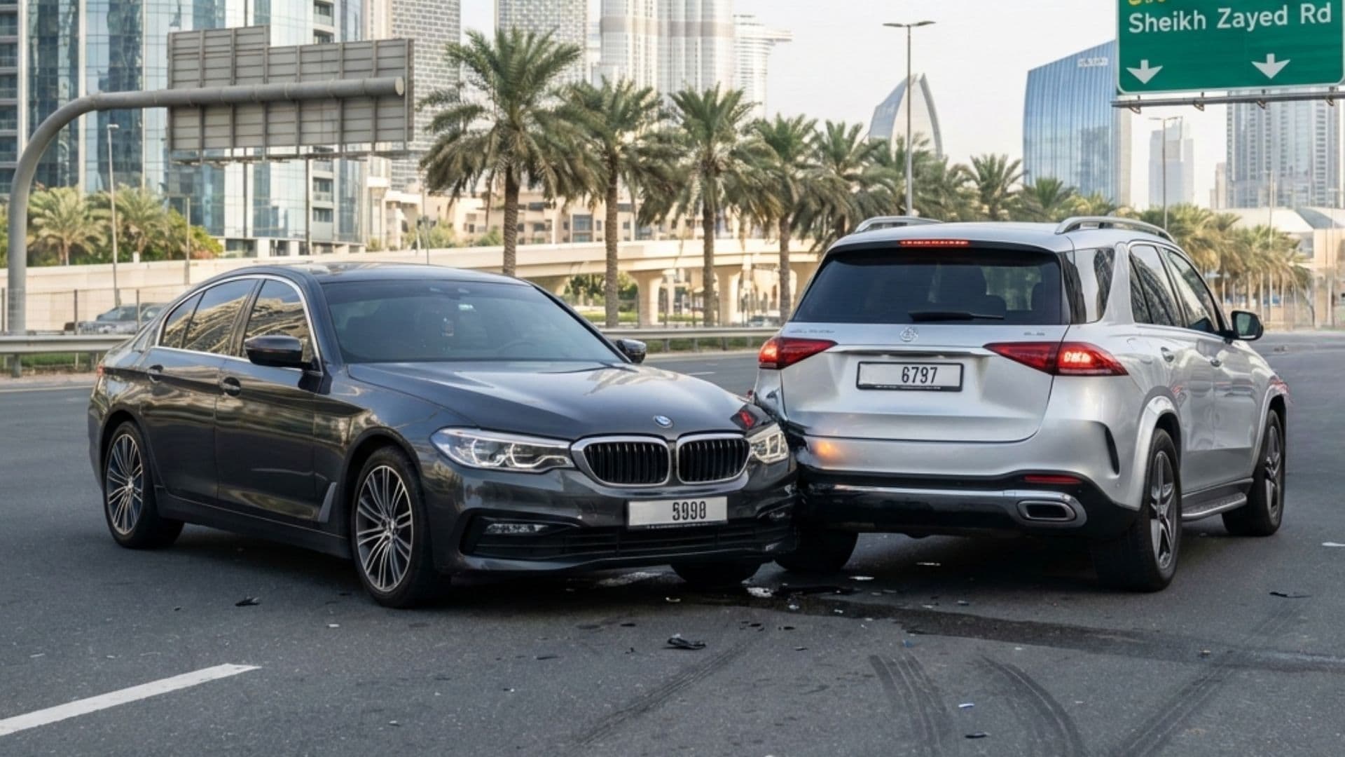 traffic accident in dubai