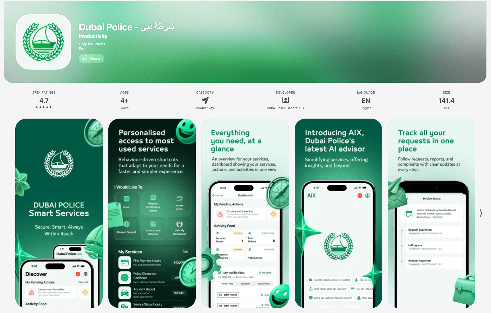 Dubai Police applicatie