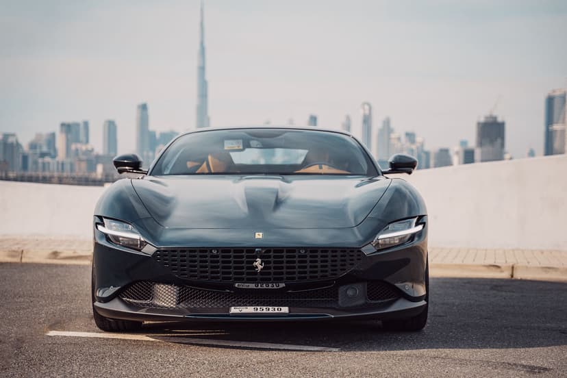 Ferrari Roma Green 2023 Rental Dubai - View 2