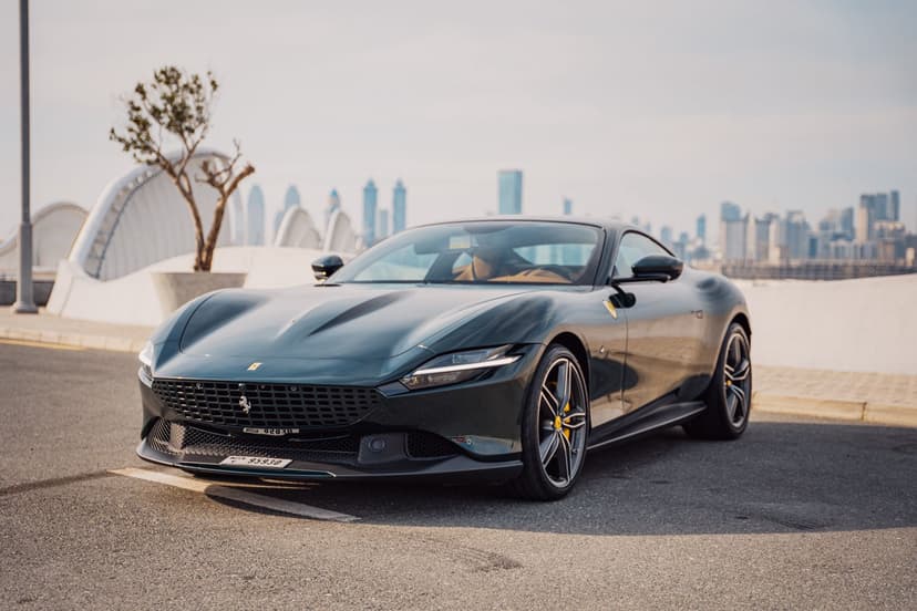 Ferrari Roma Green 2023 Rental Dubai - View 1