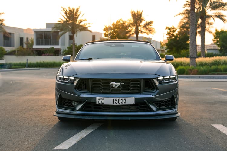 Rent GRAY FORD MUSTANG 2024 2024 in Dubai - Front View 2