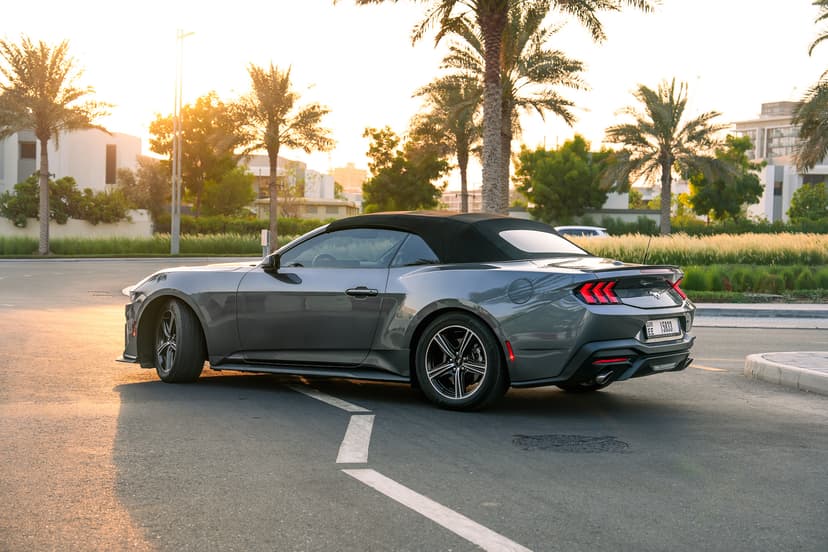 Rent GRAY FORD MUSTANG 2024 2024 in Dubai 2