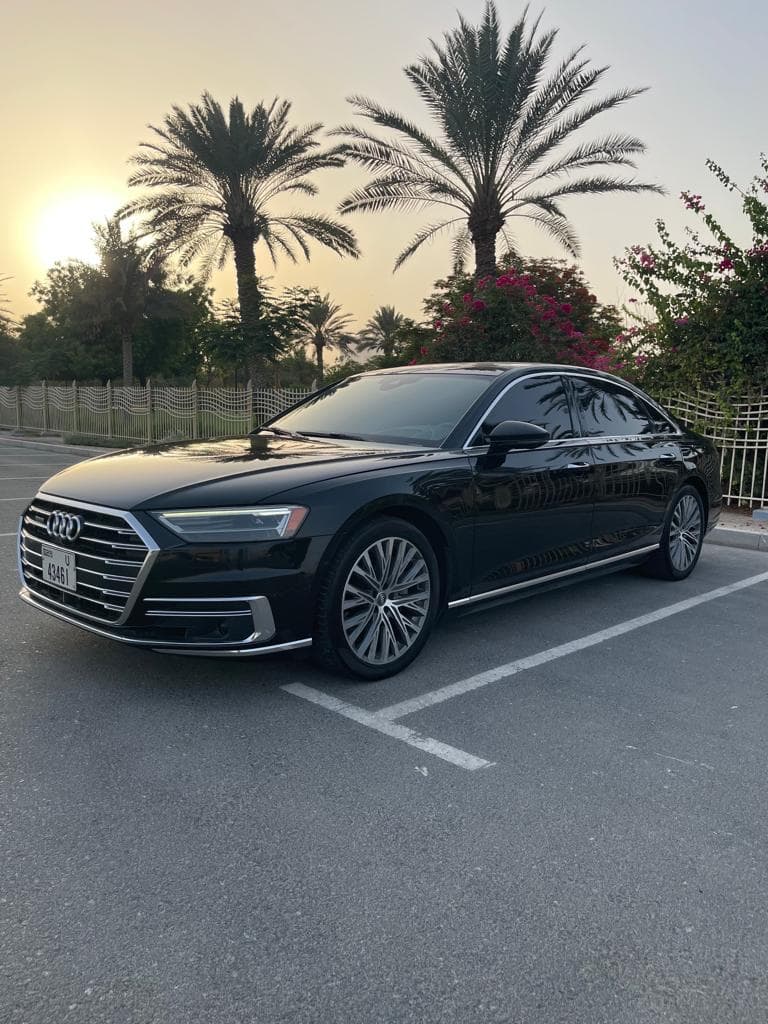 Audi A8 2019 Rental Dubai - Front View