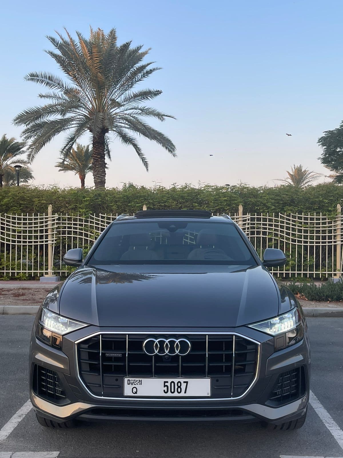 Audi Q8 2022 Rental Dubai - Front View