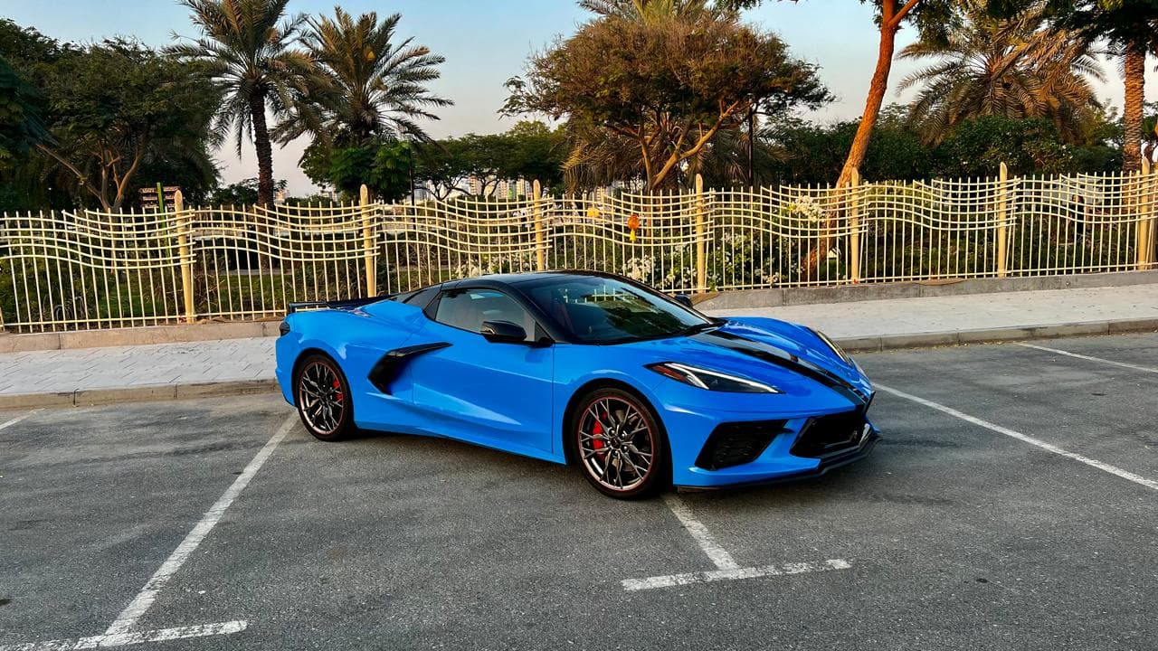 Chevrolet Corvette C8 2024 Rental Dubai - Front View
