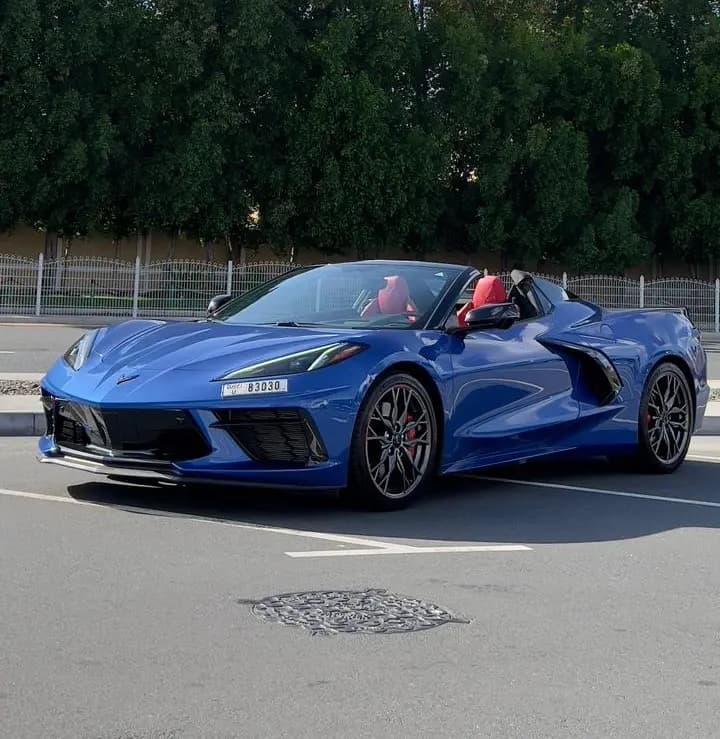 Chevrolet Corvette Stingray 2023 Rental Dubai - Front View