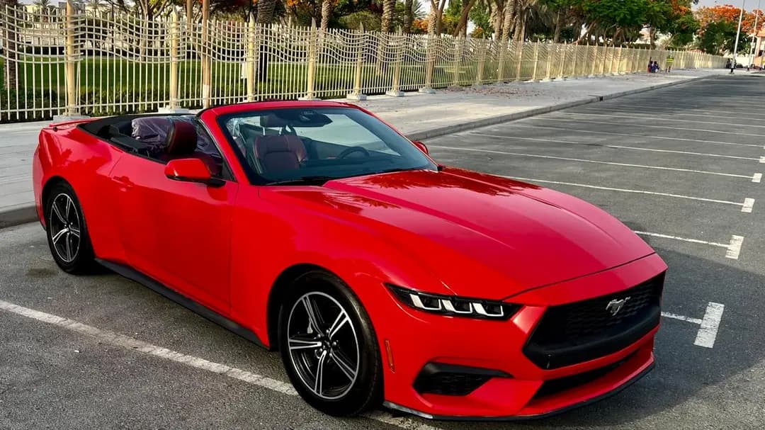 Ford Mustang EcoBoost Convertible 2025 Rental Dubai - Front View