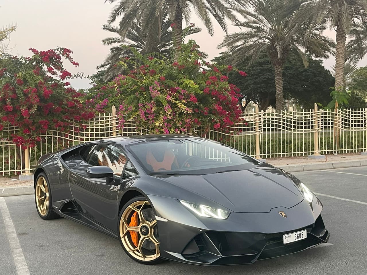 Lamborghini Huracan 2021 Rental Dubai - Front View