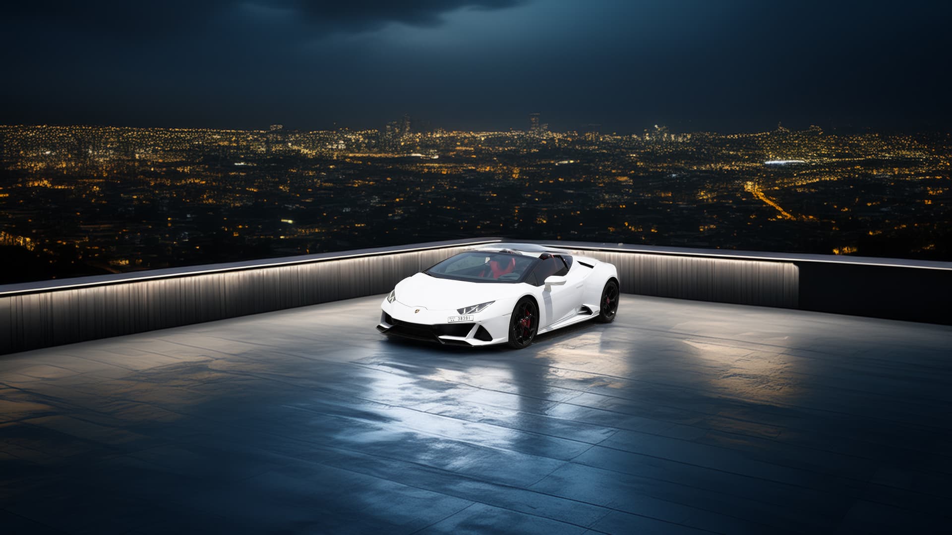Lamborghini Huracan 2022 Rental Dubai - Front View