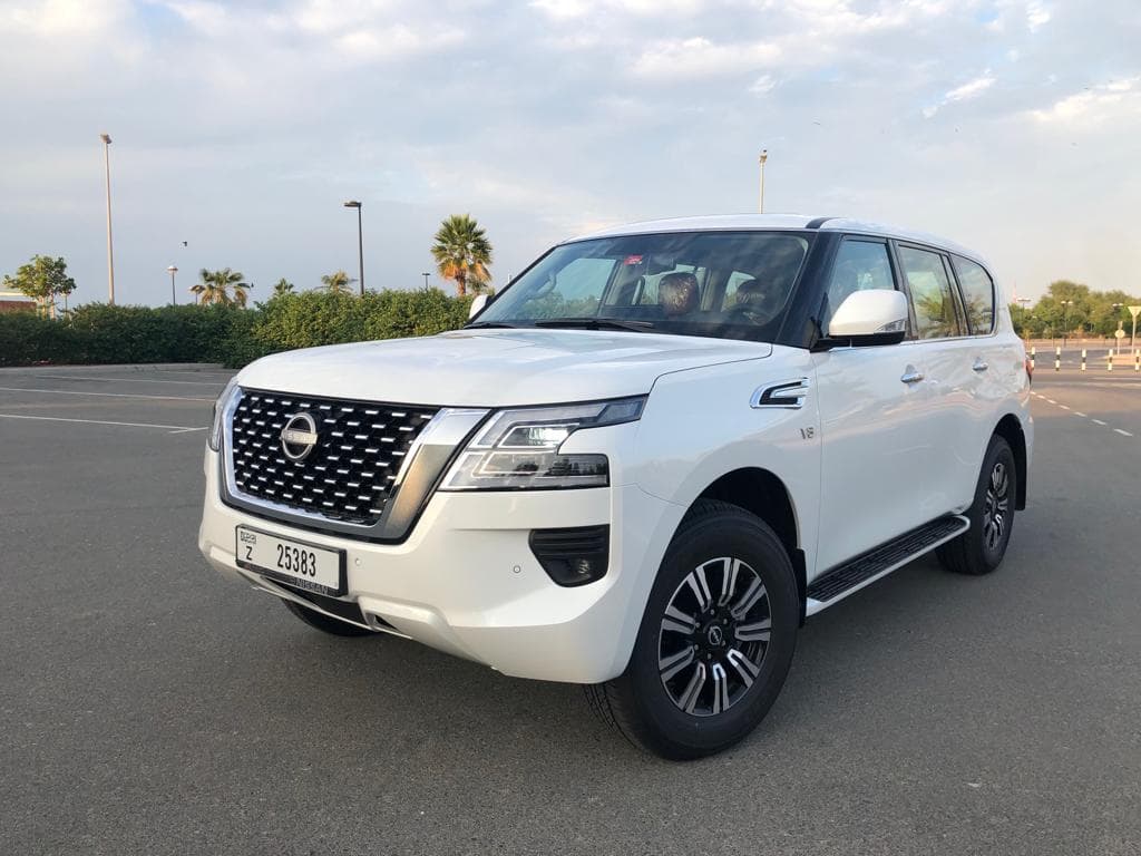 Nissan Patrol V8 2023 Rental Dubai - Front View