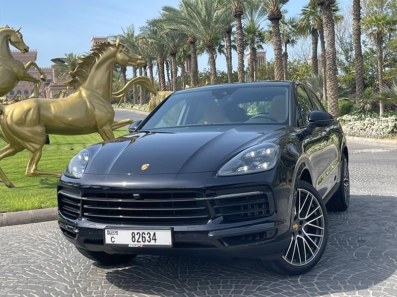 Porsche Cayenne 2022 Rental Dubai - Front View