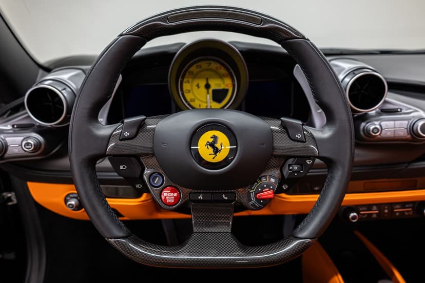 Ferrari F8 Spider Black 2023 Rental Dubai - View 8