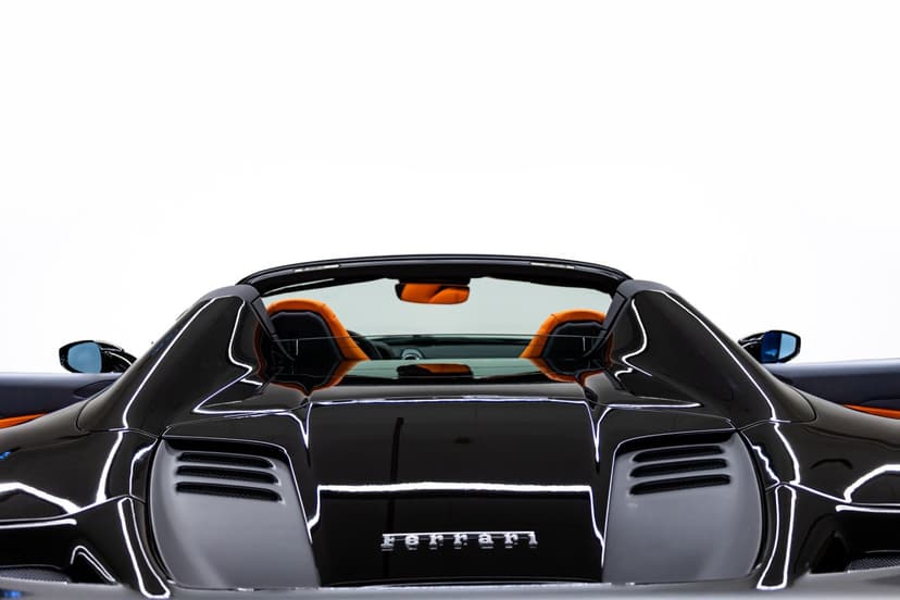 Ferrari F8 Spider Black 2023 Rental Dubai - View 6