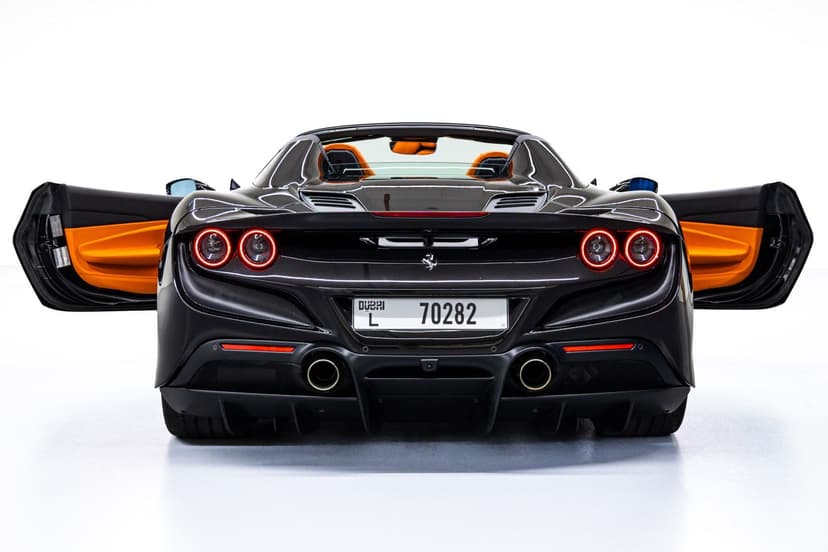 Ferrari F8 Spider Black 2023 Rental Dubai - View 5