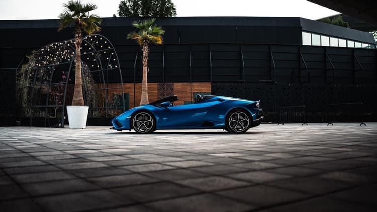 Rent Lamborghini Huracan Evo Spyder 2023 in UAE