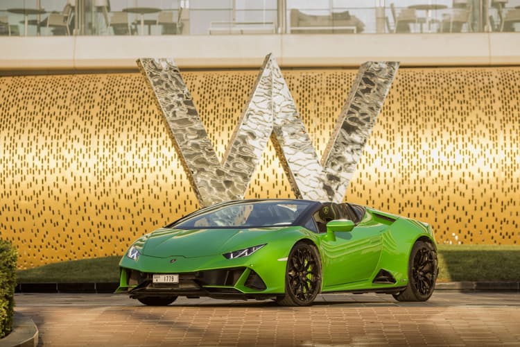 Rent Lamborghini Hurucan Evo Spyder 2021 in UAE