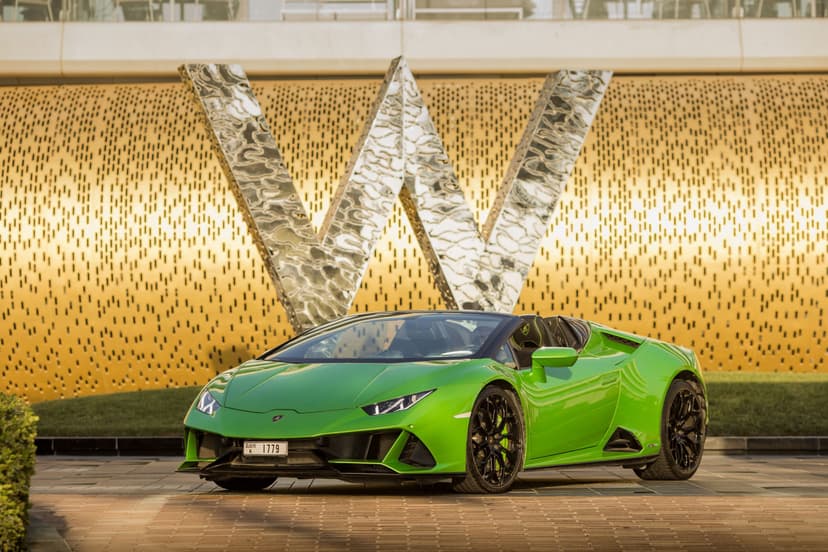 Rent Lamborghini Hurucan Evo Spyder 2021 in UAE