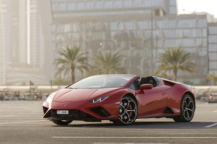 Rent Lamborghini Hurucan Evo Spyder 2022 in UAE